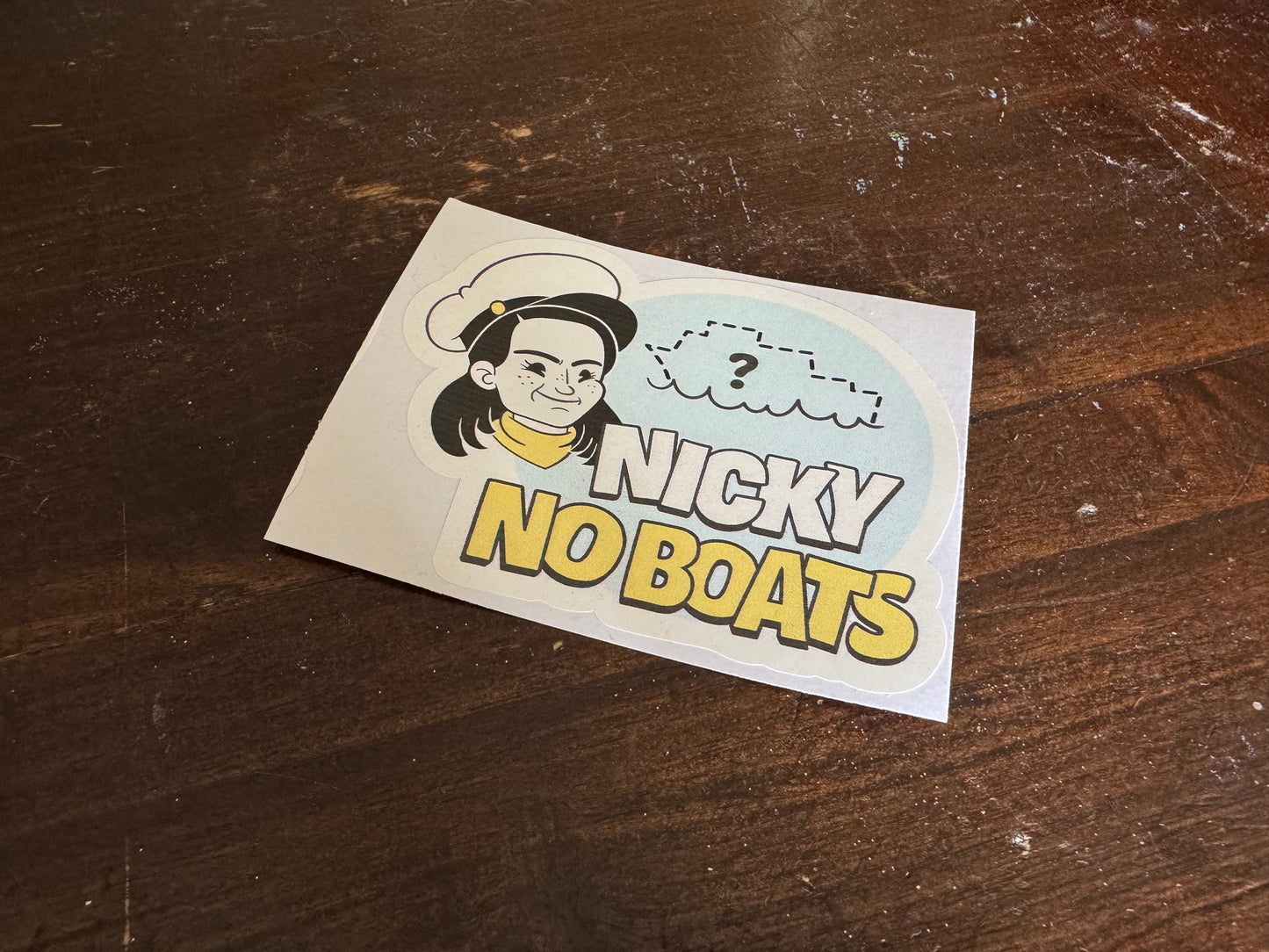 #NickyNoBoats Sticker